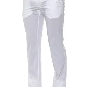 EN Torino White Cotton Jeans &amp; Pant