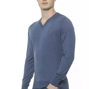 Billionaire Italian Couture Elegant Cashmere V-Neck Men's Sweater