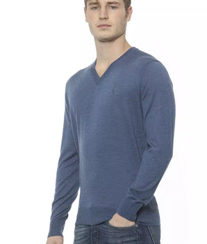 Billionaire Italian Couture elegante suéter de cachemira con cuello en V para hombre