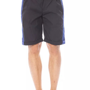 Verri Black Cotton Men's Casual Short