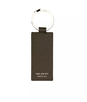 Neil Barrett Green Leather Men Keychain