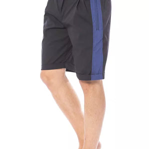 Verri Sleek pantalones cortos casuales negros para hombre