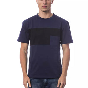 Verri Blue Cotton Men T-Shirt Verri 