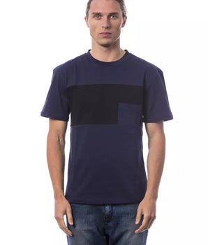 Verri Blue Cotton Men T-Shirt Verri 