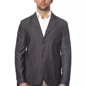 Blazer gris de un solo pecho Verri elegante