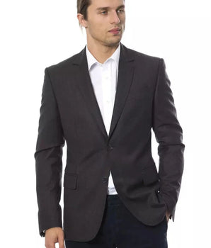 Verri Gray Wool Men Blazer Verri 