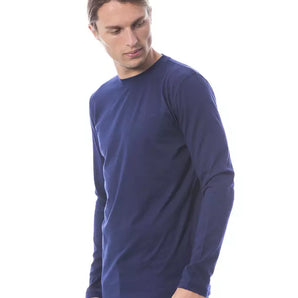 Verri Blue Cotton Men T-Shirt Verri 