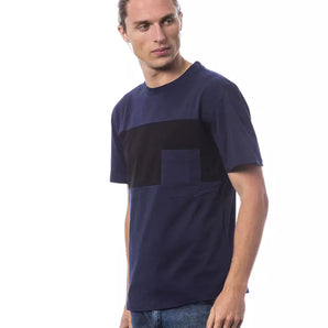 Verri Blue Cotton Men T-Shirt Verri 