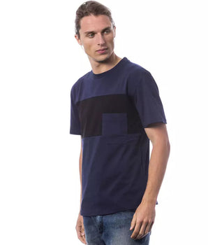 Verri Blue Cotton Men T-Shirt Verri 