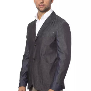 Blazer gris de un solo pecho Verri elegante