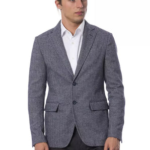 Blazer azul elegante de botonadura sencilla de Verri