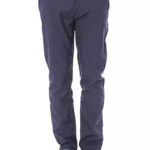 Verri Blue Polyester Men Pant