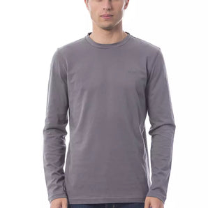 Verri Gray Cotton Mens TShirt