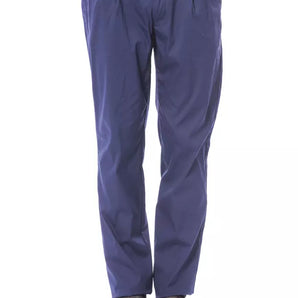 Pantalones chinos elegantes de corte slim en azul de Verri