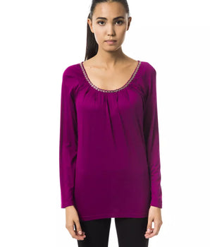 BYBLOS Top de mujer de viscosa morado