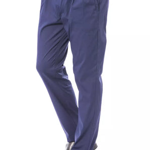 Pantalones chinos elegantes de corte slim en azul de Verri