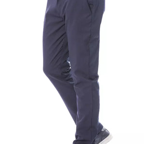 Verri Blue Polyester Men Pant