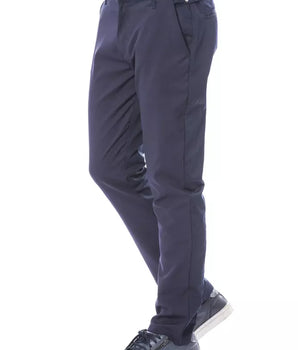Verri Blue Polyester Men's Pant