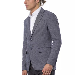 Blazer azul elegante de botonadura sencilla de Verri