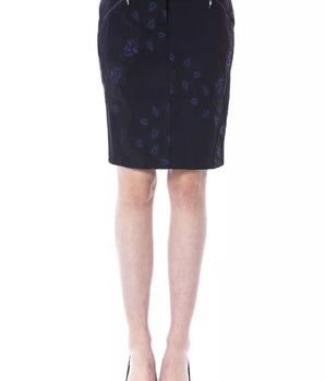 BYBLOS Blue Cotton Women Skirt