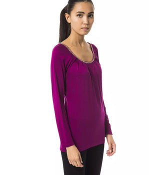 BYBLOS Top de mujer de viscosa morado