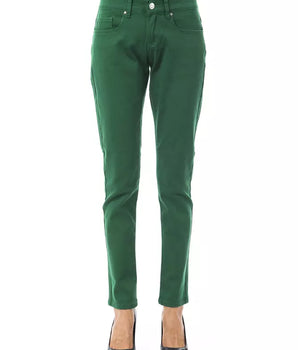 BYBLOS Green Cotton Women Pants