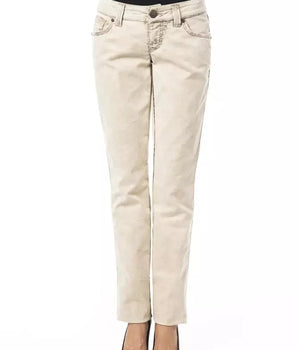 BYBLOS Beige Cotton Women Jean BYBLOS 