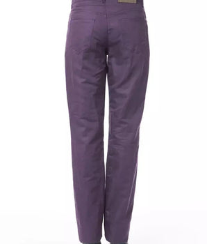 BYBLOS Purple Cotton Women's Pants BYBLOS 