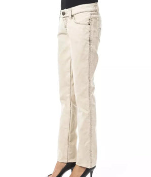BYBLOS Beige Cotton Women Jean BYBLOS 