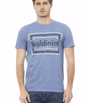 Baldinini Trend Light Blue Cotton Men's T-Shirt