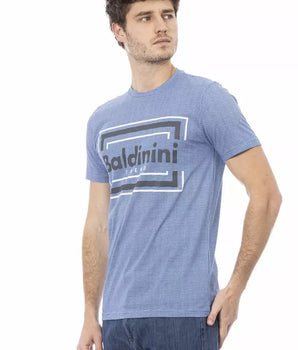 Baldinini Trend Light Blue Cotton Men's T-Shirt