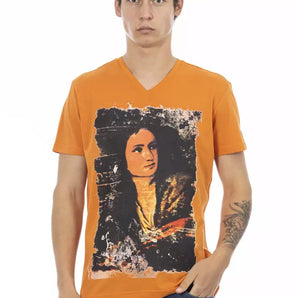 Trussardi Action Orange Cotton Men T-Shirt