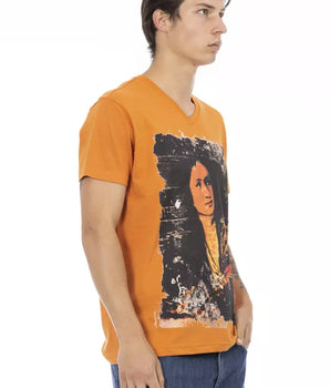 Trussardi Action Camiseta Hombre Algodón Naranja