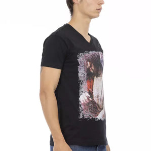 Trussardi Action Black Cotton Men T-Shirt