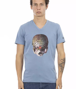 Trussardi Action Camiseta Hombre Algodón Azul Claro