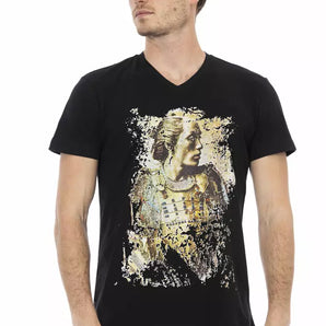 Trussardi Action Black Cotton Men T-Shirt