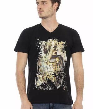 Trussardi Action Black Cotton Men T-Shirt