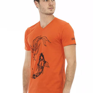 Trussardi Action Red Cotton Men TShirt