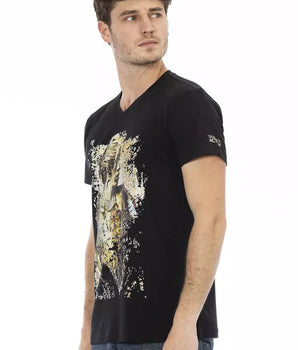 Trussardi Action Black Cotton Men T-Shirt