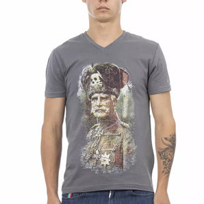 Trussardi Action Gray Cotton Mens TShirt