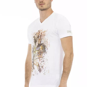 Trussardi Action White Cotton Men T-Shirt