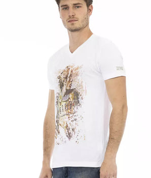 Trussardi Action Elegant V-Neck Short Sleeve T-Shirt