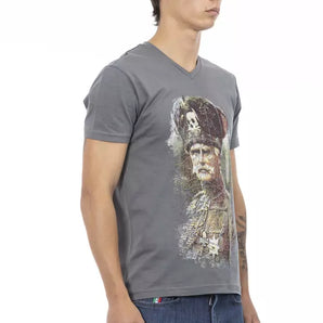 Trussardi Action Gray Cotton Mens TShirt