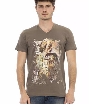 Trussardi Action Brown Cotton Men T-Shirt
