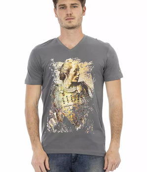 Camiseta Trussardi Action Gris Algodón Hombre