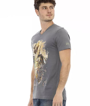 Camiseta Trussardi Action Gris Algodón Hombre