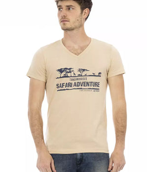 Camiseta Trussardi Action Algodón Beige Hombre