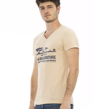 Camiseta Trussardi Action Algodón Beige Hombre