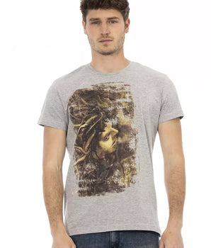 Trussardi Action Gray Cotton Men T-Shirt