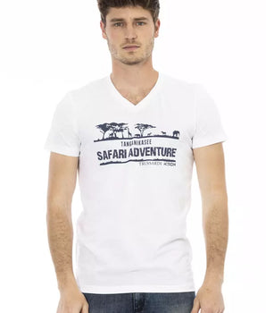 Camiseta Trussardi Action de algodón blanco para hombre